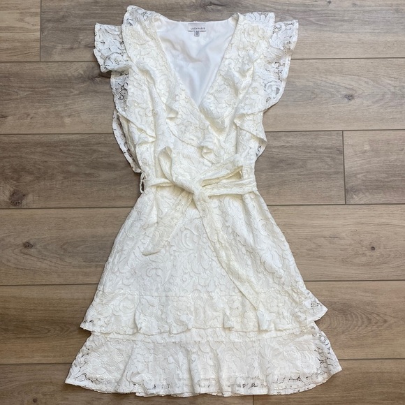 Lucy Paris Lace Ruffle‎ Mini Dress - Picture 1 of 16